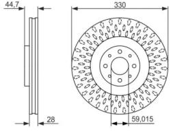 Bosch szellőző féktárcsa Ø330mm 0 986 479 648