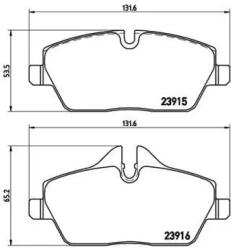 BREMBO fékbetét készlet, tárcsafék P06 034X