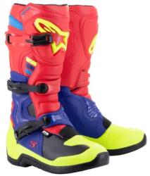 Alpinestars TECH 3 cipő, ALPINESTARS (piros/kék/sárga fluo/fekete, 38-as méret)