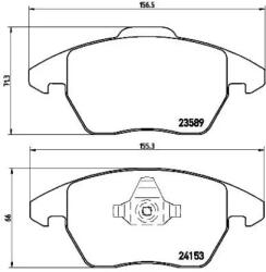 BREMBO fékbetét készlet, tárcsafék P61 076X