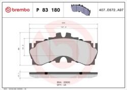 BREMBO fékbetét készlet P83 180