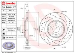 BREMBO féktárcsa perforált/belső hűtéses Ø330mm 09. B040.1X