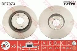 TRW szellőző féktárcsa Ø321mm DF7973