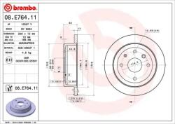 BREMBO Brake Disc - Lacqued 08. e764.11