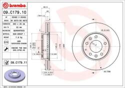 BREMBO Féktárcsa szellőző Ø283mm 09. C179.11