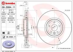 BREMBO Féktárcsa szellőző Ø350mm 09. D064.11