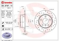 BREMBO féktárcsa perforált Ø280mm 08.9787. 1X