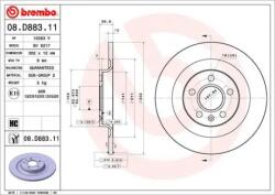 BREMBO Féktárcsa tömör Ø302mm 08. D883.11