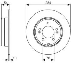 Bosch Féktárcsa tömör Ø284mm 0 986 479 A45