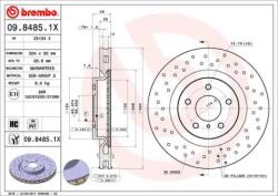 BREMBO fékkorong lyukasztás/belső hűtött Ø324 mm 09.8485. 1x