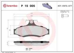 BREMBO fékbetét készlet P15 005