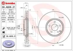 BREMBO Féktárcsa szellőző Ø330mm 09. A828.21