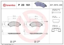 BREMBO fékbetét készlet, tárcsafék P23 161