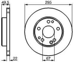 Bosch szellőző féktárcsa Ø295mm 0 986 478 525