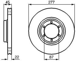 Bosch szellőző féktárcsa Ø277, 2mm 0 986 478 635