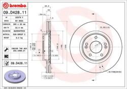 BREMBO Féktárcsa belső hűtés Ø305mm 09. D428.11