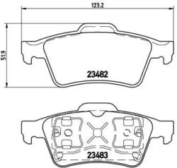 BREMBO fékbetét készlet, tárcsafék P59 044