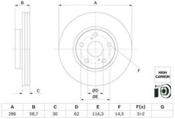 Bosch féktárcsa 0 986 479 G67