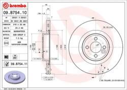 BREMBO Féktárcsa szellőző Ø316mm 09. B754.11
