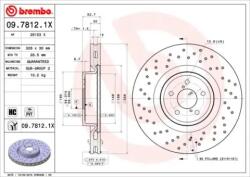 BREMBO féktárcsa perforált/belső hűtéses Ø326mm 09.7812. 1X