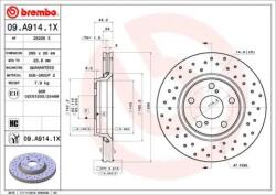 BREMBO fékkorong lyukasztás/belső hűtött Ø295mm 09. A914.1X