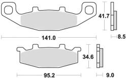 BRAKING fékbetétek, BRAKING (fékbetét félig-fémes keverék SM1) 2 db/csomag - runder - 16 215 Ft