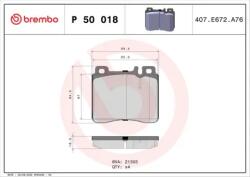 BREMBO fékbetét készlet P50 018