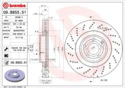 BREMBO fékkorong lyukasztás/belső hűtött Ø344mm 09. B855.51