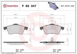BREMBO fékbetét készlet, tárcsafék P85 047