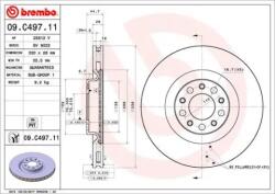 BREMBO Féktárcsa szellőző Ø330mm 09. C497.11