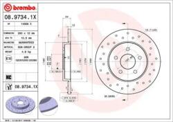 BREMBO féktárcsa perforált Ø280mm 08.9734. 1X