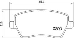 BREMBO fékbetét készlet, tárcsafék P68 033