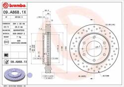 BREMBO féktárcsa 09. A868.1X