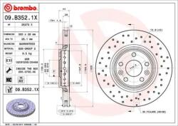BREMBO féktárcsa perforált/belső hűtéses Ø320mm 09. B352.1X