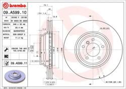 BREMBO Féktárcsa szellőző Ø348mm 09. A599.11