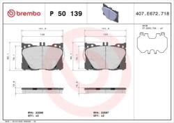 BREMBO fékbetét készlet P50 139
