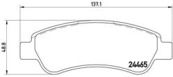 BREMBO fékbetét készlet, tárcsafék P61 091