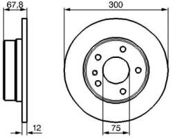 Bosch tömör féktárcsa Ø300mm 0 986 478 322