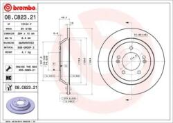 BREMBO Féktárcsa tömör Ø284mm 08. C823.21
