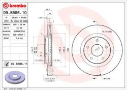 BREMBO Féktárcsa szellőző Ø296mm 09. B596.11