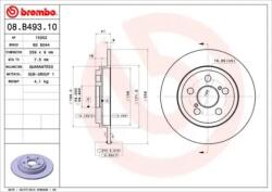 BREMBO Féktárcsa tömör Ø259mm 08. B493.10