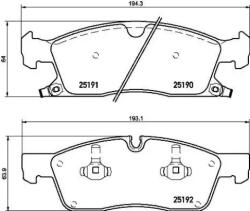 BREMBO fékbetét készlet, tárcsafék P37 015