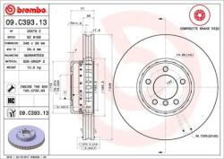 BREMBO Féktárcsa Féktárcsa kétrészes Ø348mm 09. C393.13