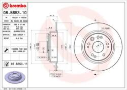 BREMBO Féktárcsa tömör Ø282mm 08. B653.11
