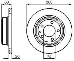 Bosch szellőző féktárcsa Ø300mm 0 986 478 320