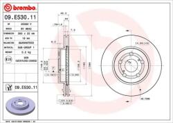 BREMBO Féktárcsa - lakkozott 09. E530.11