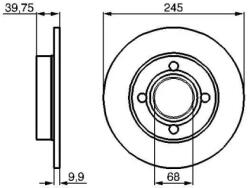 Bosch tömör féktárcsa Ø244, 9 mm 0 986 478 216