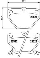 BREMBO fékbetét készlet, tárcsafék P83 052