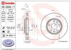BREMBO Féktárcsa szellőző Ø280mm 09. D509.11