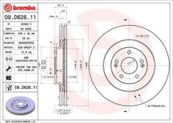 BREMBO Féktárcsa belső hűtés Ø345mm 09. D626.11